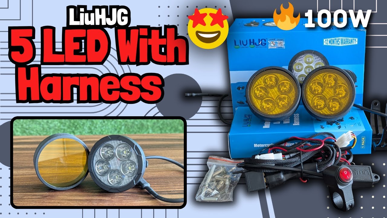 Powerful 5 LED LiuHJG Round Lights | LiuHJG Harness | LiuHJG 5 Led Lights | HJG Powerful Lights