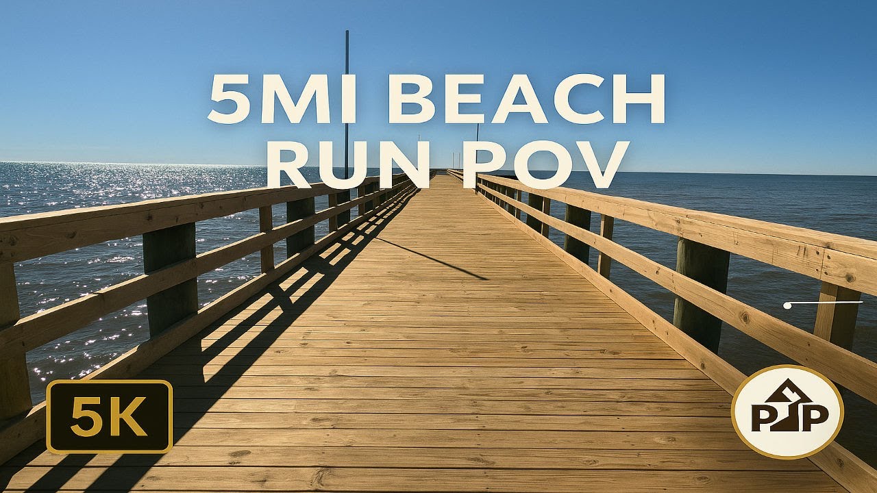 5mi Beach Run POV | Scenic Boardwalk & Ocean Views