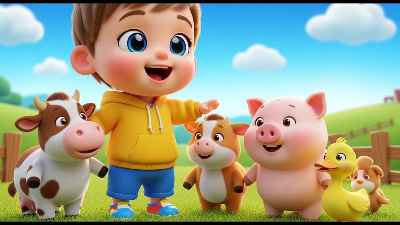 Old MacDonald Had a Farm 🚜 | Animal Sounds Song | 3D Kids Nursery Rhymes