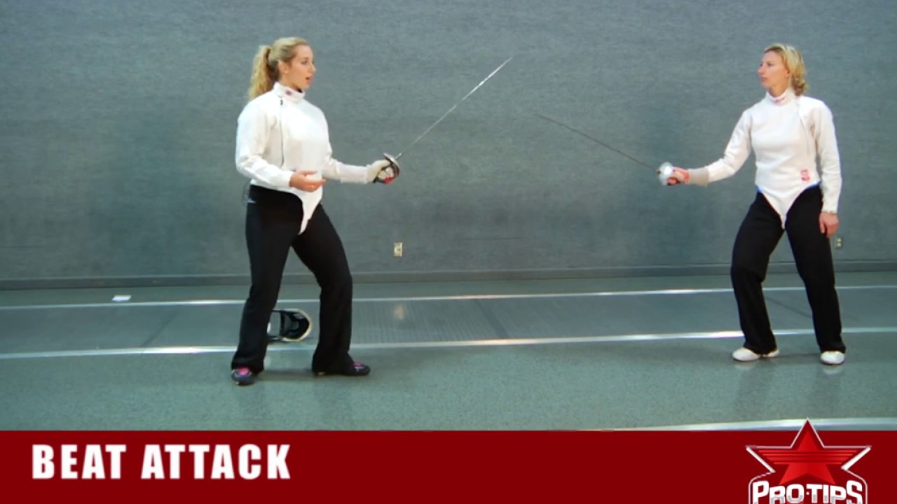 Fencing Tips:  Mariel Zagunis demonstrates the  Beat Attack