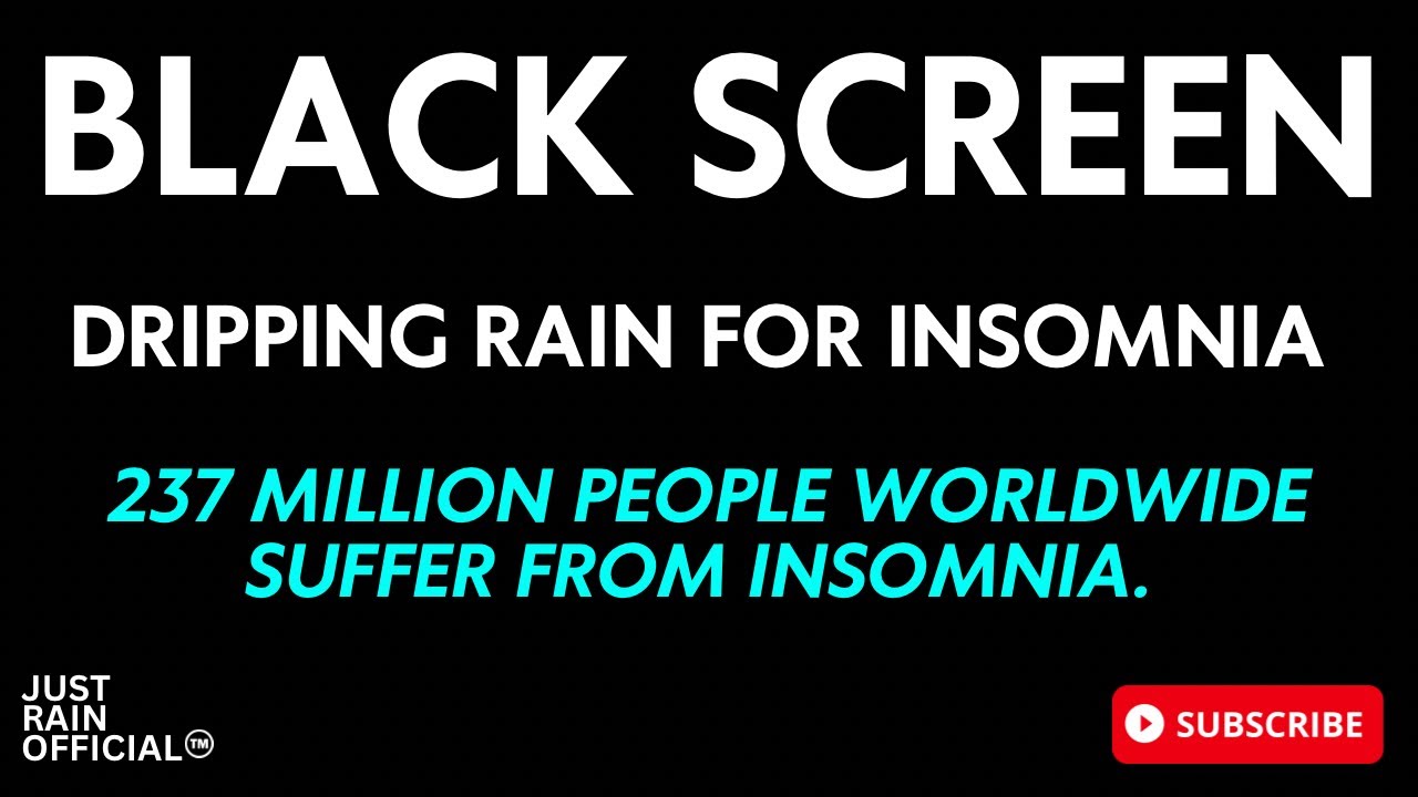 INSOMNIA CANT HANDLE THIS RAIN | BLACKSCREEN ASMR | SLEEP IN MINUTES