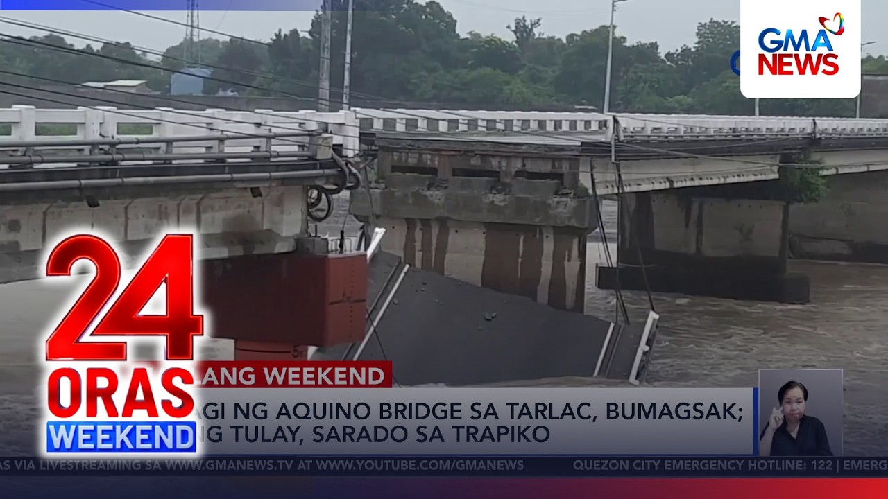 Part of Aquino Bridge in Tarlac City collapses amid Habagat rains | 24 Oras Weekend