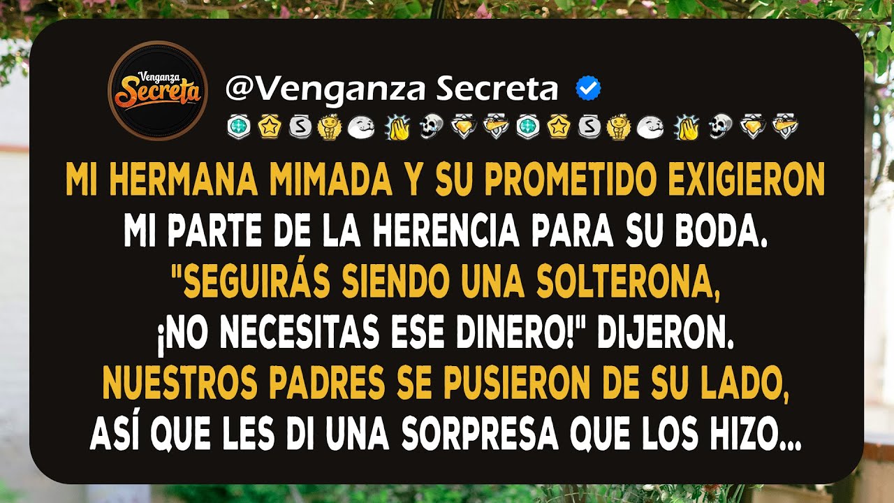 Mi hermana y su prometido exigieron mi parte de la herencia para su boda. Así que les di...