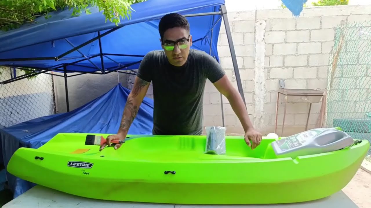 kayak de Costco Mejorado: Para pesca en fibra parte 1