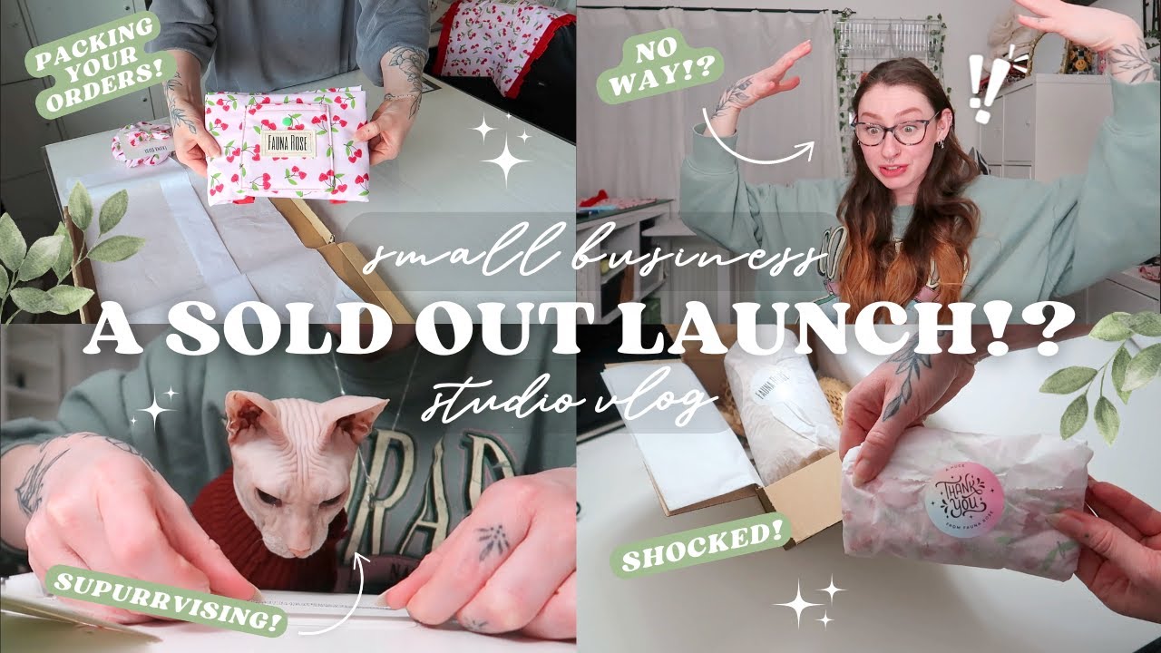 STUDIO VLOG #138 ☆ A REALISTIC SOLD OUT LAUNCH - Small Business Edition! | Fauna Rose ☆