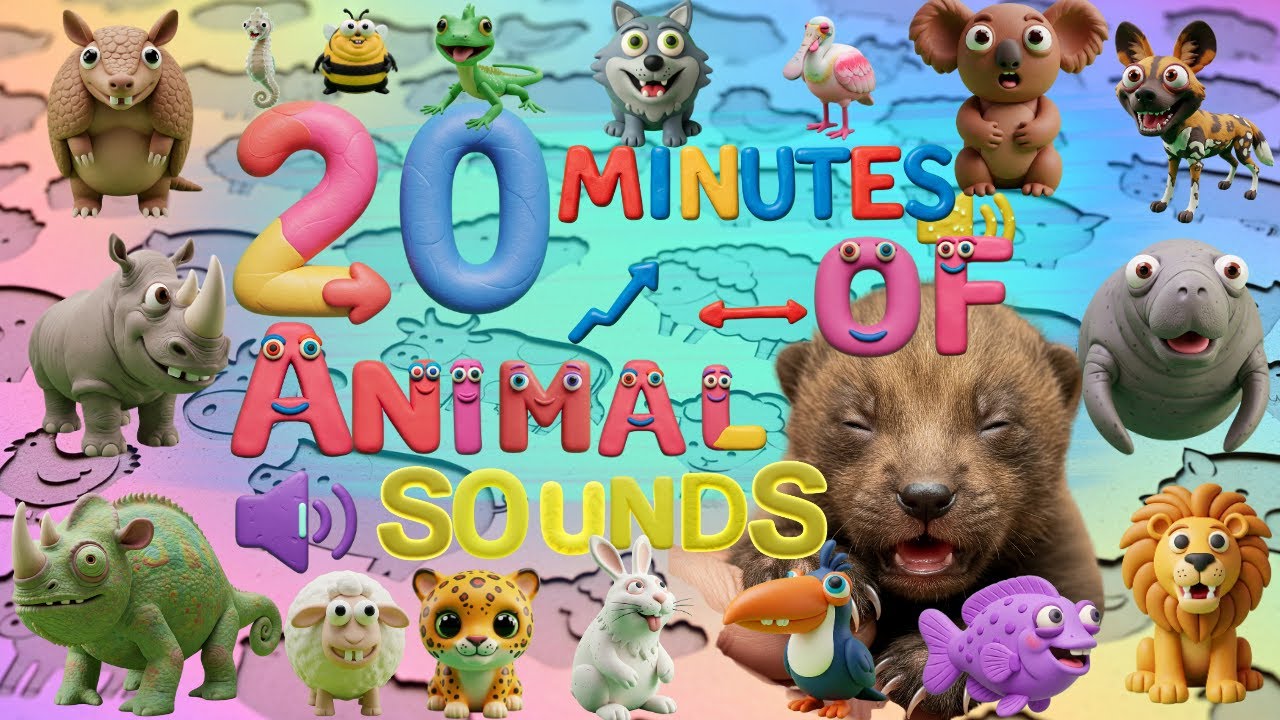 20-Minute Animal Sounds Adventure №7! 🦁 Farmyard ABCs, Safari Roars & Funny Freaky Friends!