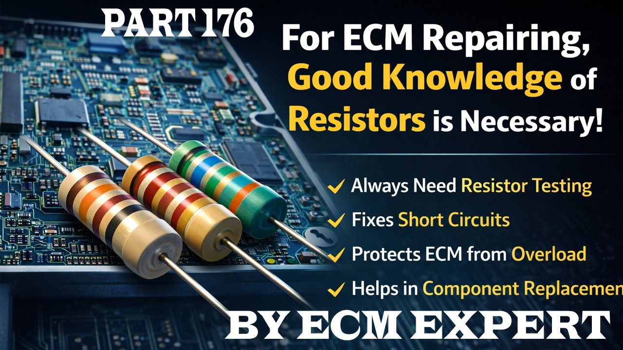 99% ECM Repair Failures Happen Due to Resistor Mistakes. Resistor Is Mandatory for ECM Repairing,