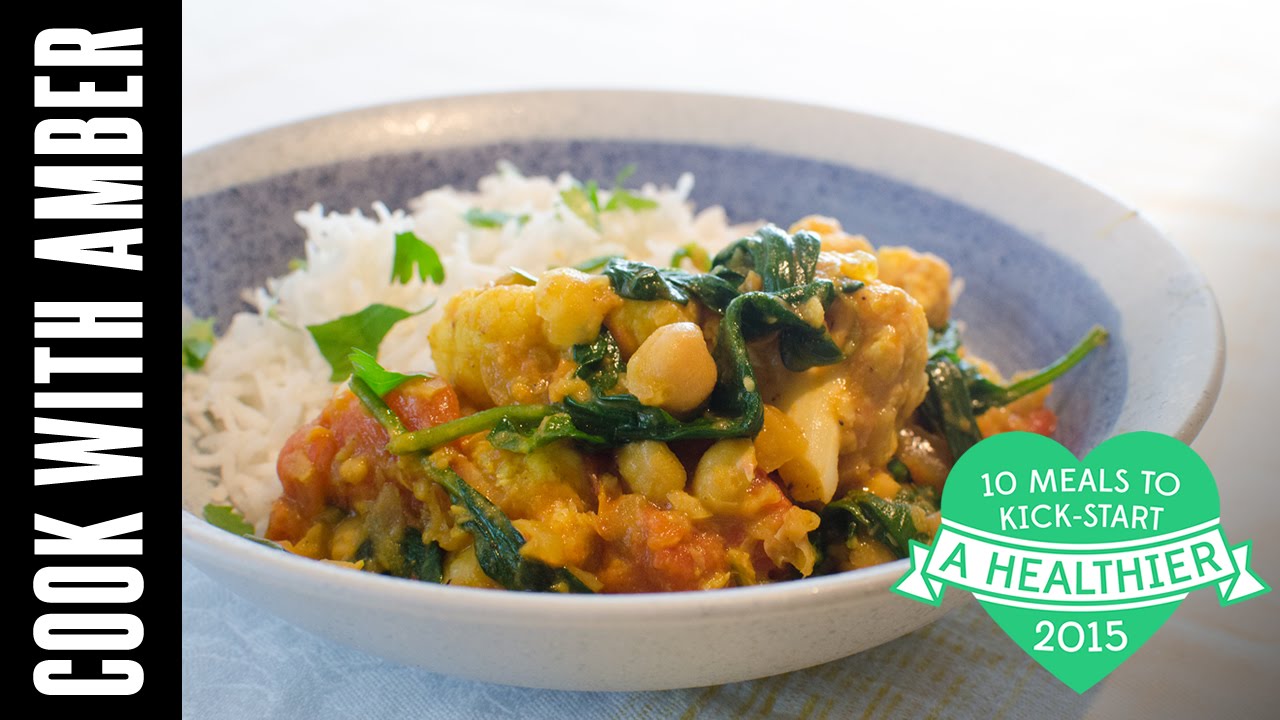 Cauliflower and Chickpea Curry | #10HealthyMeals | Cook With Amber
