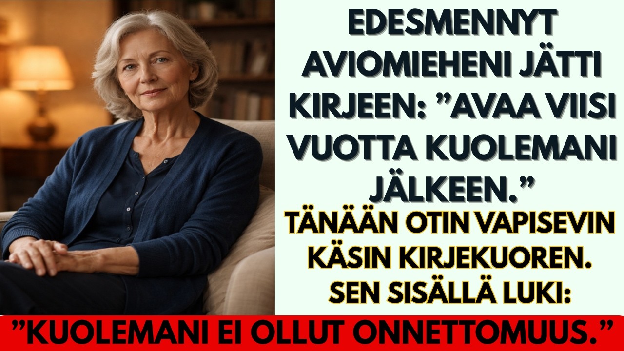 Mieheni jätti kirjeen Avatkaa viisi vuotta kuolemani jälkeen. Eilen tuli kuluneeksi viisi vuotta...