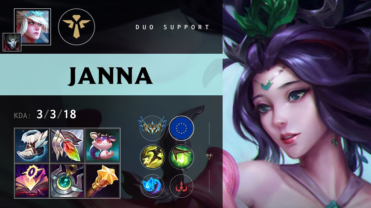 Janna Support vs Nami - EUW Challenger Patch 26.17