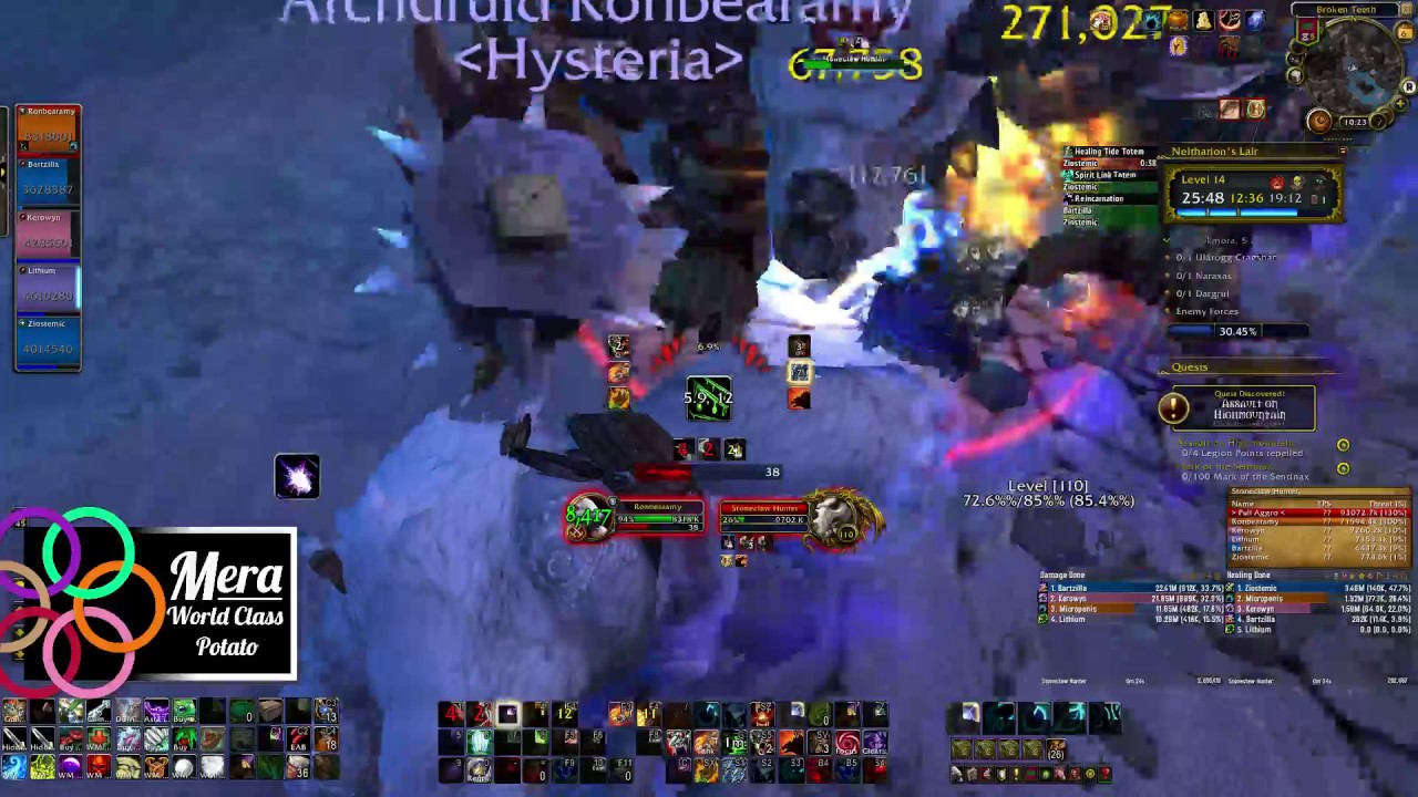 Neltharion's Lair +14 Guardian Druid PoV [Raging, Necrotic, Tyrannical]
