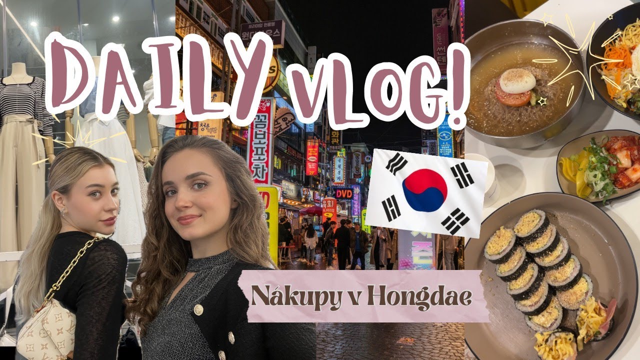 Hongdae Vlog: nákupy, nehty a Jeju Matcha🇰🇷🌸 | Eliška&Vendy #korea