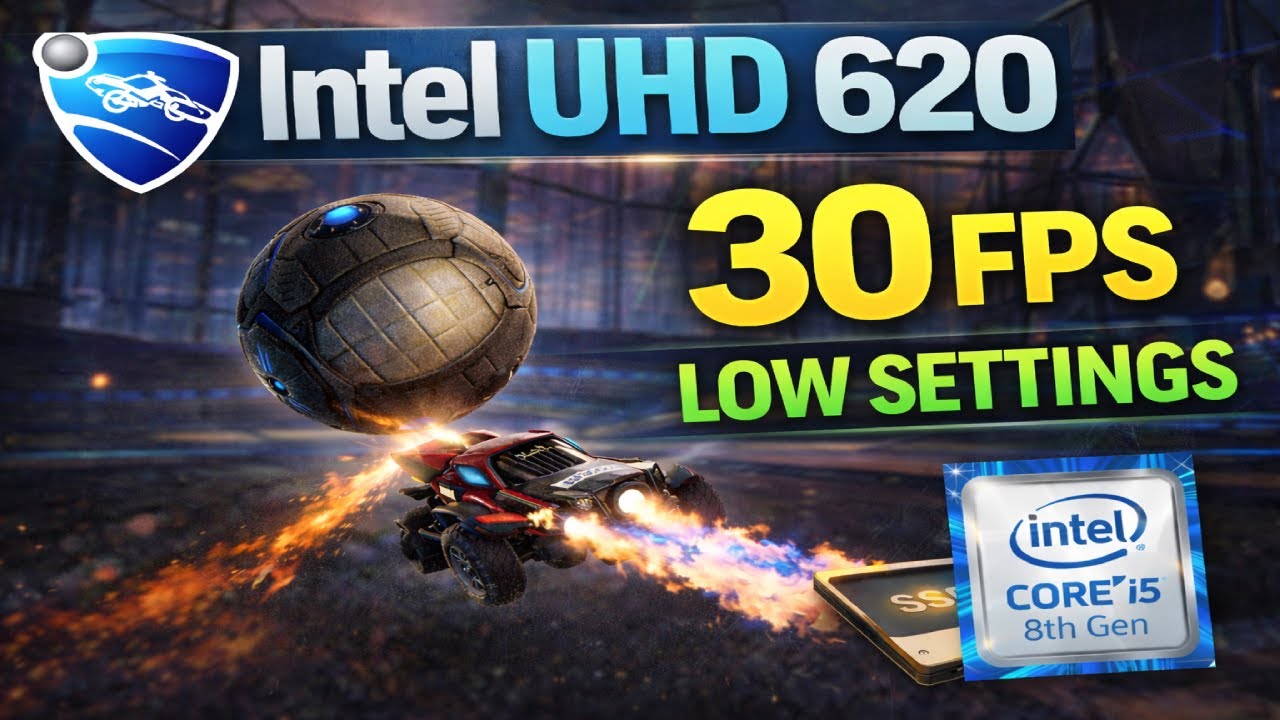 Rocket League | Can You Play It? | PC FPS Test | UHD 620 | 8GB RAM | Lenovo 330s