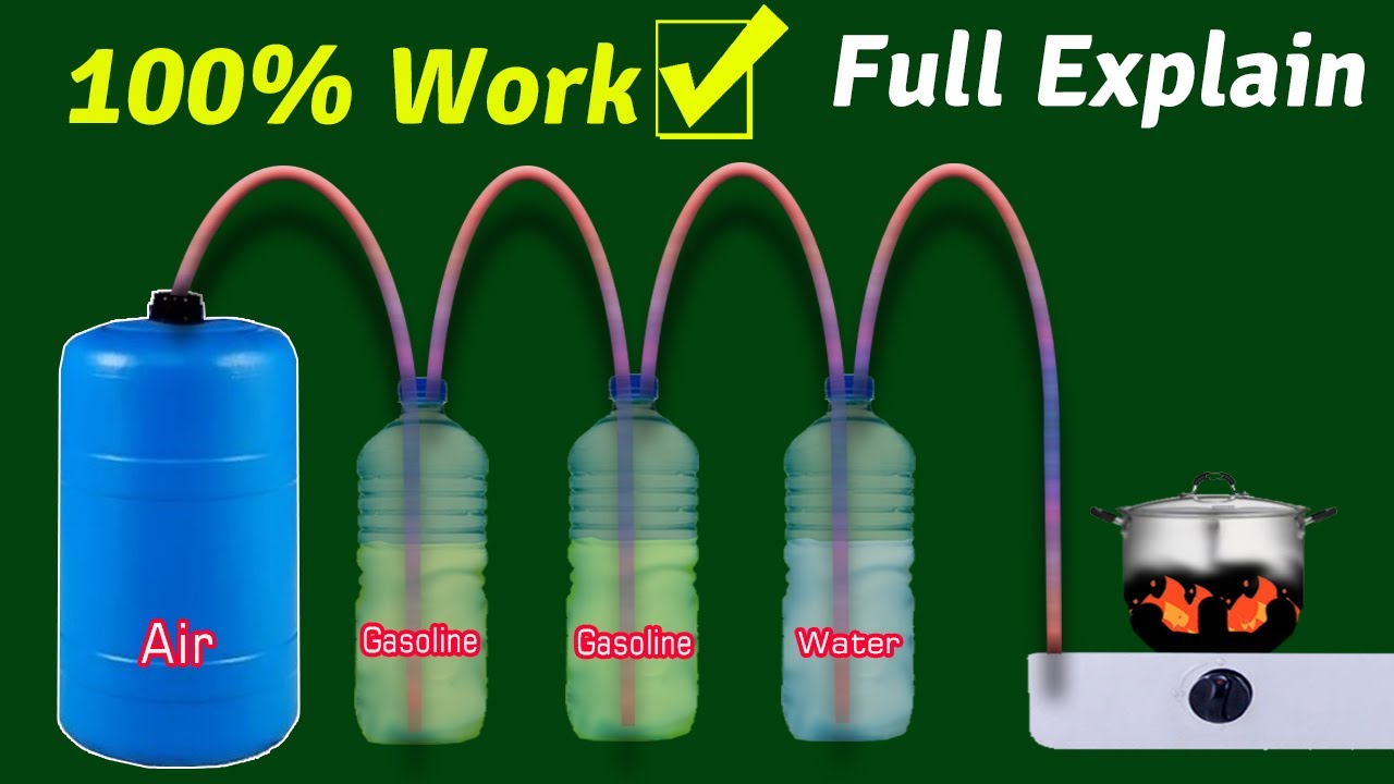 How to make Gas cook from Gasoline and Water Full Explain