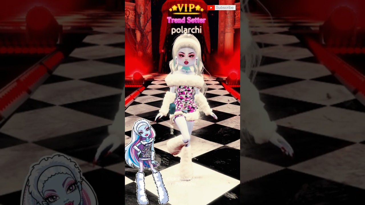 Abby Bominable ❄️💜 | Monster High x Roblox Dress to Impress #dti #dresstoimpress #roblox #shorts 💅🧊