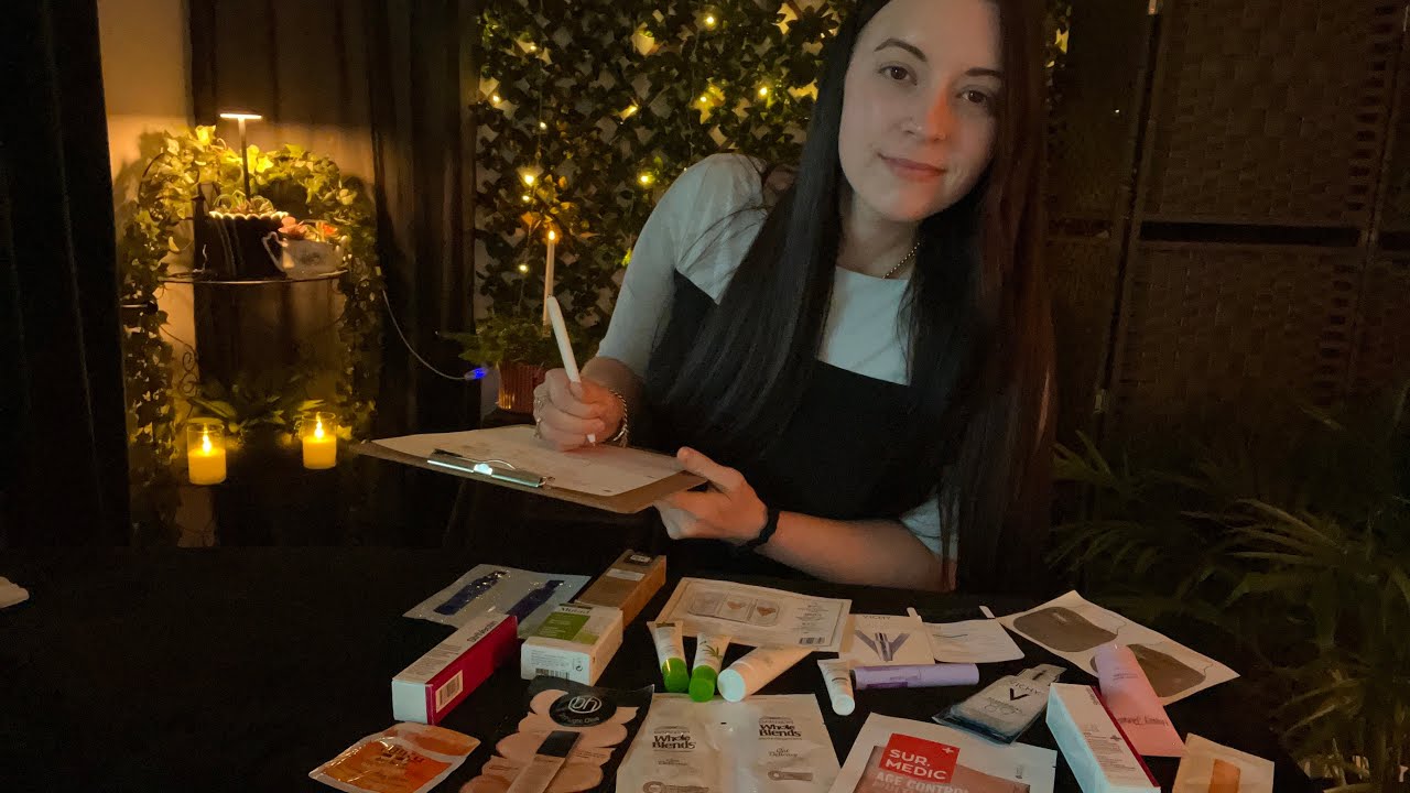 ASMR Sample Lady at the Mall | Hair, Makeup, Rummaging, Writing Sounds