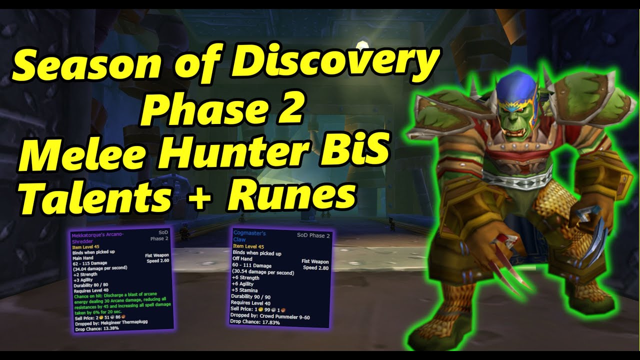 SoD Hunter - Melee Hunter Phase 2 BiS + Talents And Runes