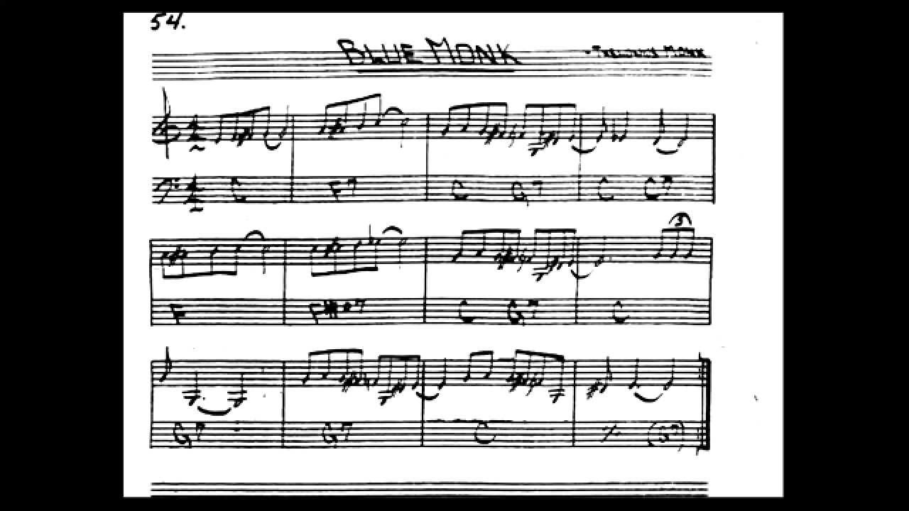 Blue Monk - Play along - Backing track (Bb key score trumpet/tenor sax/clarinet)