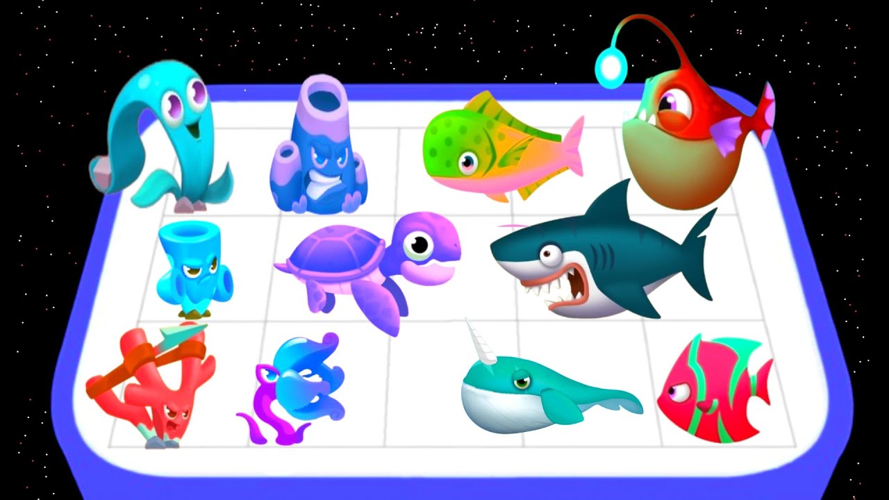 Merge Master Monster Battle - Sea Monster Vs Fish Evolution, New Merge Gameplay,
