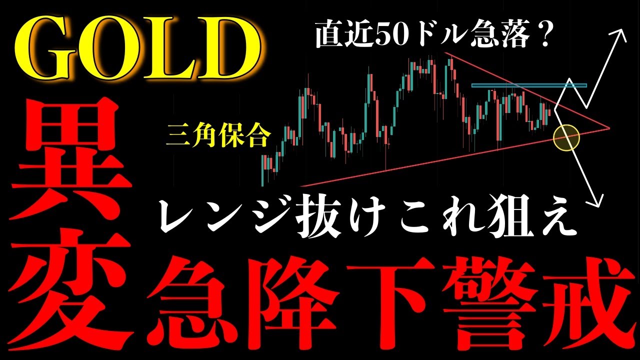 ⚠️ゴールド"異様な動き"。三角レンジ抜けの爆益シナリオを徹底解説【XAUUSD分析】