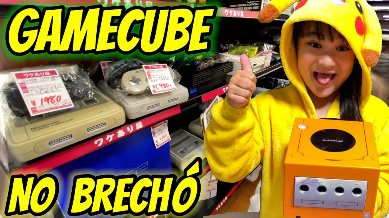 CAÇADA GAMER DA PIKACHU ,GAMECUBE NO  BRECHÓ DO JAPÃO