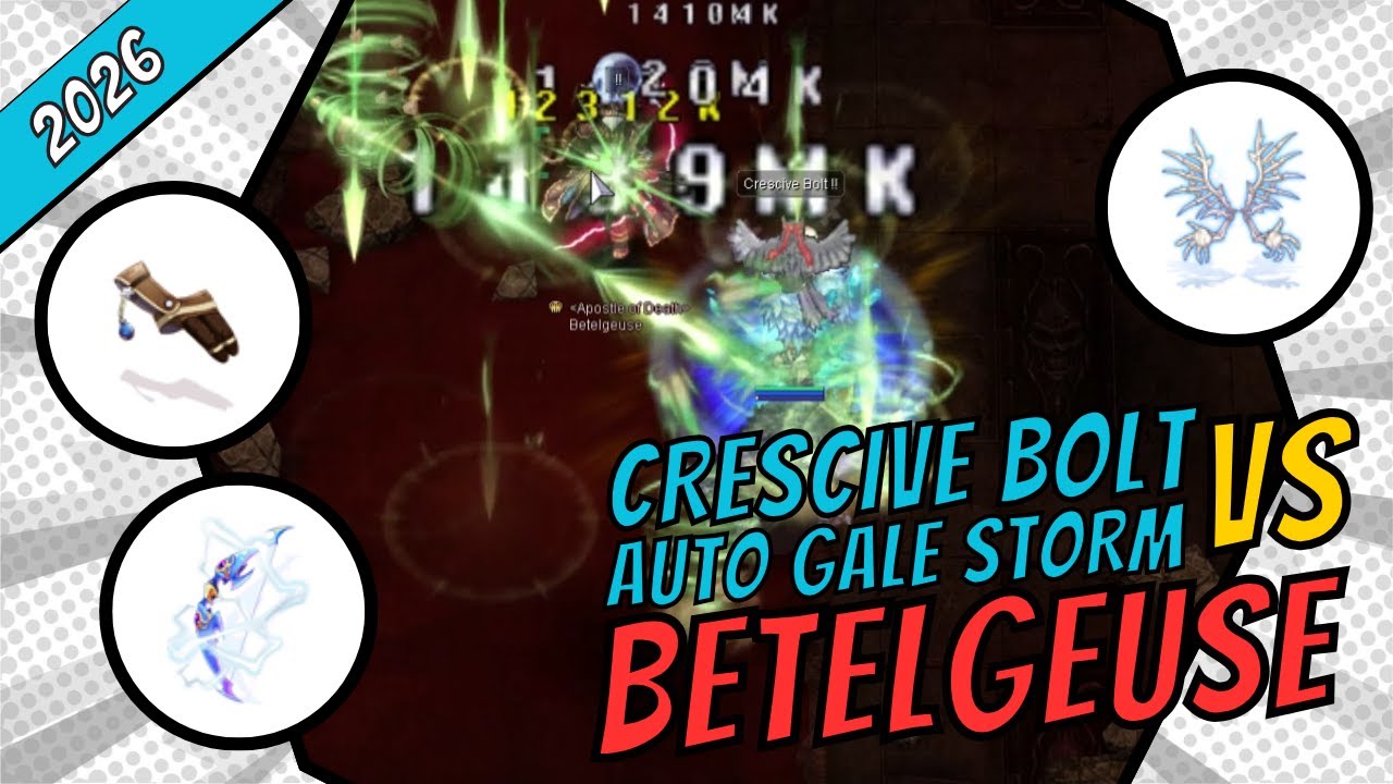 iRO Chaos - Solo 600% Betelgeuse - Crescive Bolt Auto Gale Storm Windhawk - Arjuna Bow Thimble(2026)