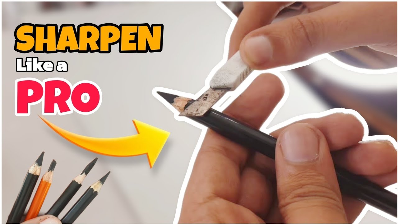HOW to  Sharpen CHARCOAL Pencils Easily !
