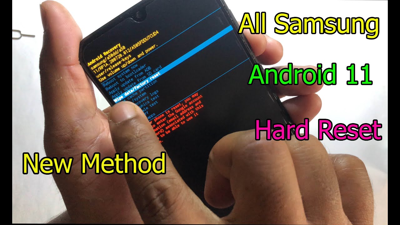 Hard Reset All Samsung Android 11 One UI 3.1/Format Screen Lock New Method