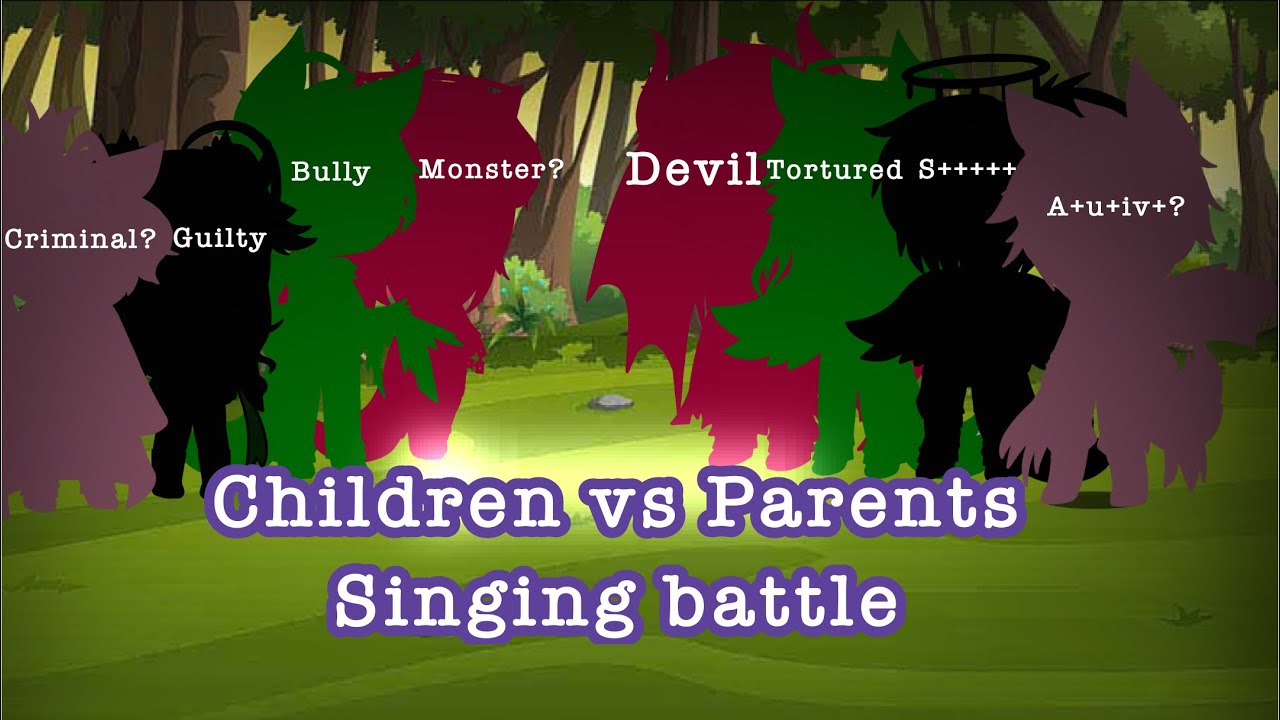 Children vs parents singing battle remake|| Gacha club|| Flashing lights