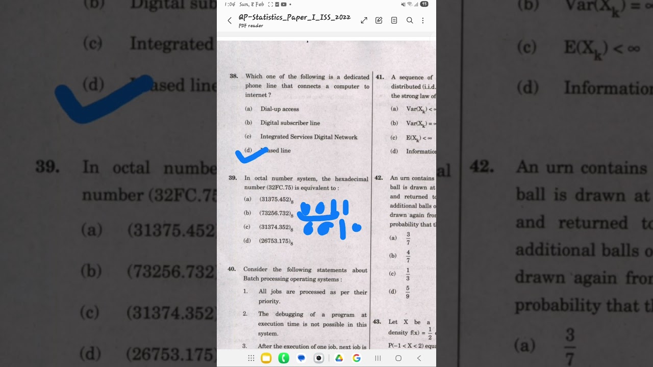 Indian statistical services solution #2022 #computer #iss #solution #easy #indianstatisticalservice