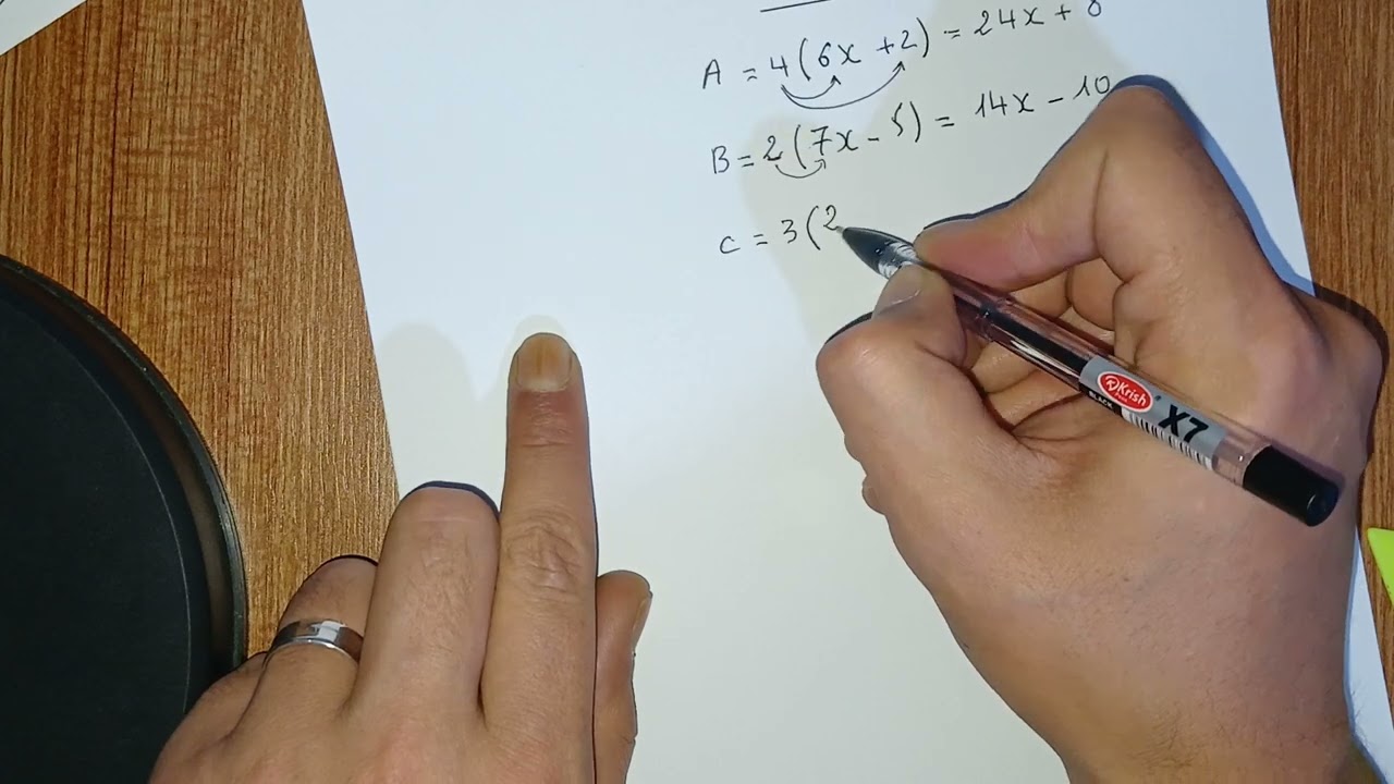 ثالثة متوسط: تبسيط عبارة حرفية(حذف الأقواس و النشر و التوزيع)