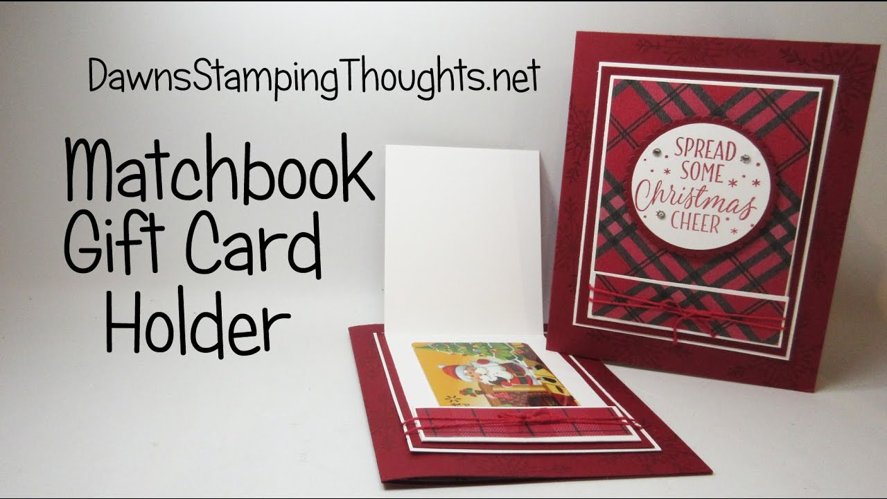 Matchbook Gift Card Holder using Stampin'Up! Products