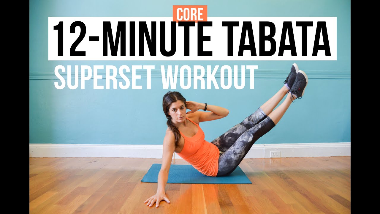 12-Minute Core HIIT Workout - 3 Tabata Supersets of Bodyweight Ab Exercises