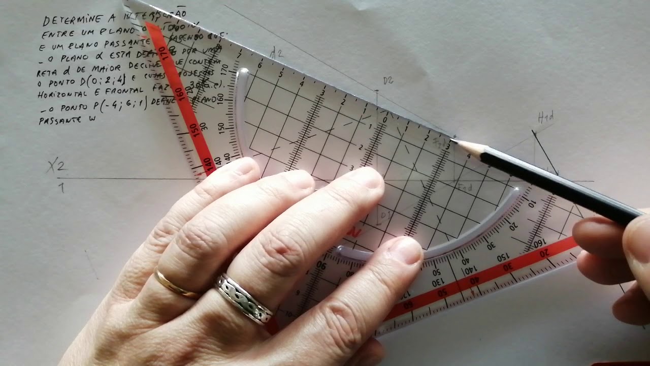 INTERSEÇÃO de PLANOS - Plano Passante com Plano Oblíquo