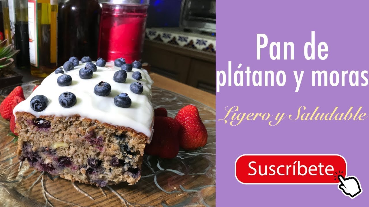 Pan de plátano y moras