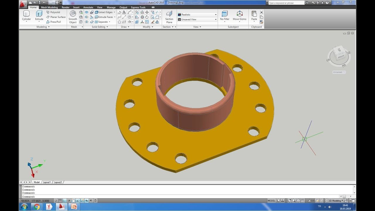 AUTOCAD 3 BOYUT - TUNA HOCA ( DERS 7)