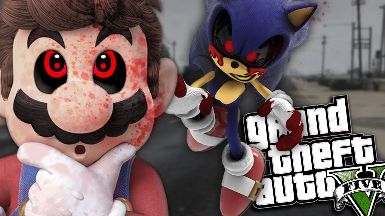 GTA 5 Mods - EVIL MARIO.EXE VS EVIL SONIC.EXE MOD (GTA 5 PC Mods Gameplay)