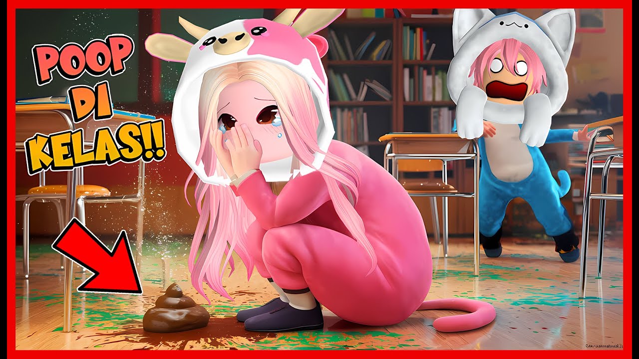 MOMON POOP DI CELANA KARENA GURU LARANG KE KAMAR MANDI !! Feat @sapipurba Roblox