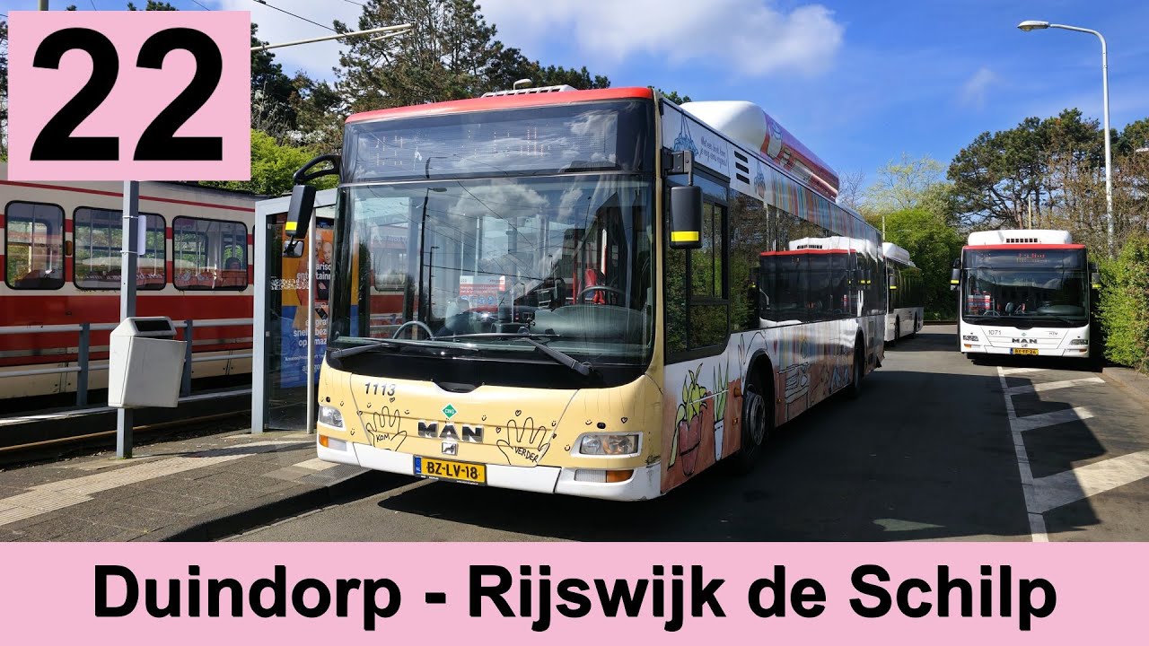 HTM lijn 22: Den Haag Duindorp - Rijswijk De Schilp | Omleiding | HTM 1113 | 2025