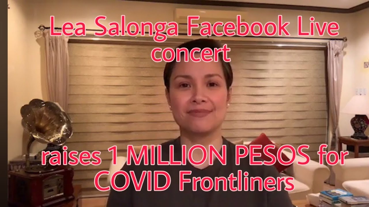 Lea Salonga Bayanihan, Musikahan - Facebook Live Concert raises 1million pesos