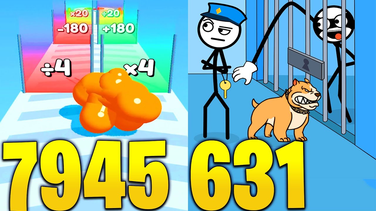 Tall man run VS Thief Puzzle - All Levels SpeedRun Gameplay