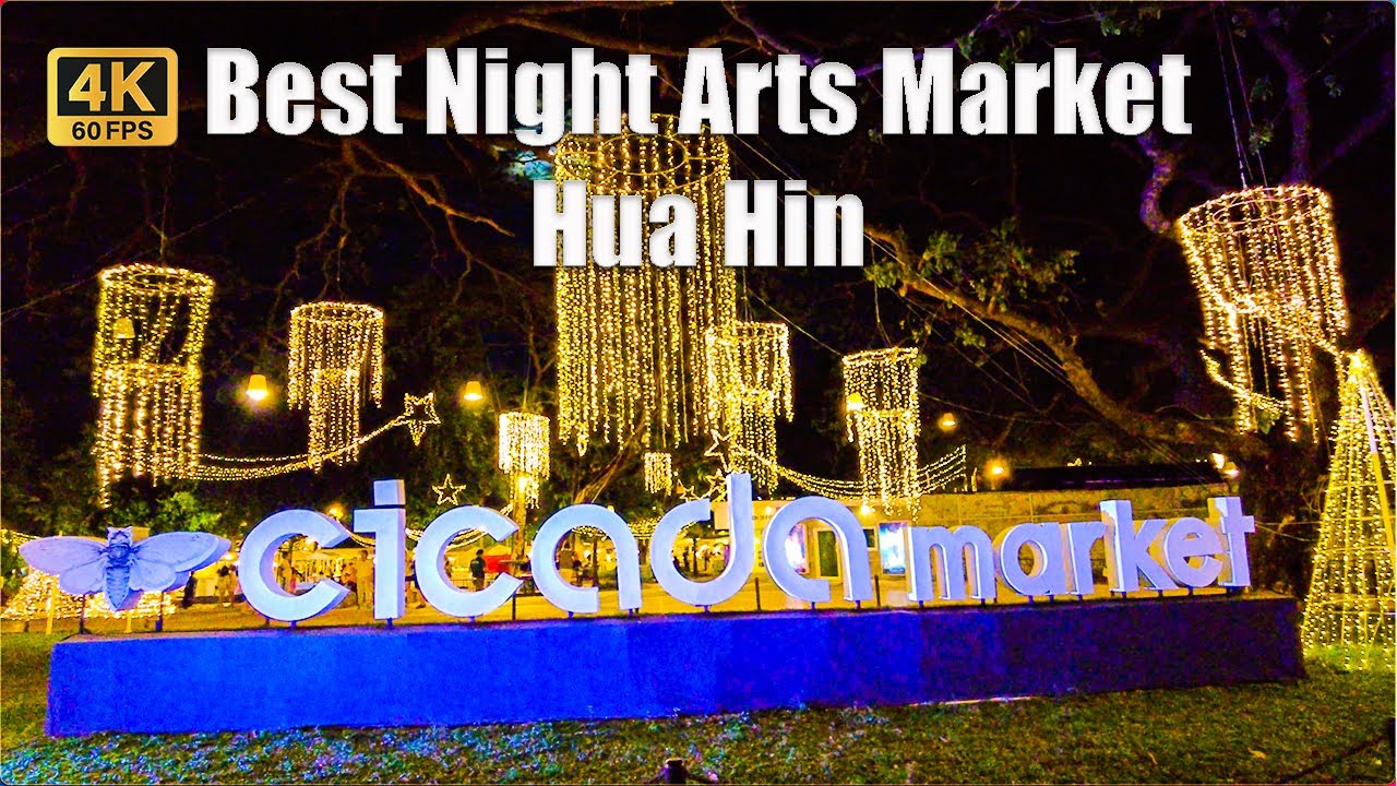 [4K🇹🇭] Hua Hin Thailand | Cicada Market Walk | Best Night Market in Hua Hin  | Feb 2023 // 60fps