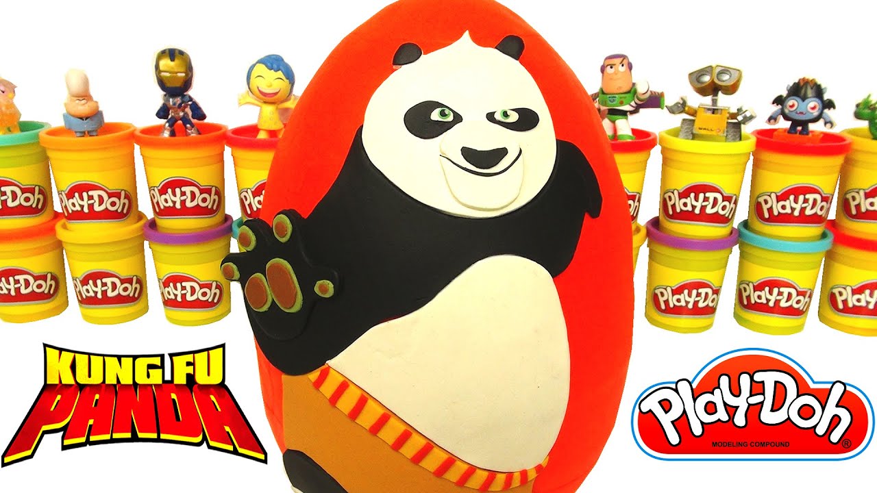 Huevo Sorpresa Gigante de Kung Fu Panda en Español Plastilina Play Doh