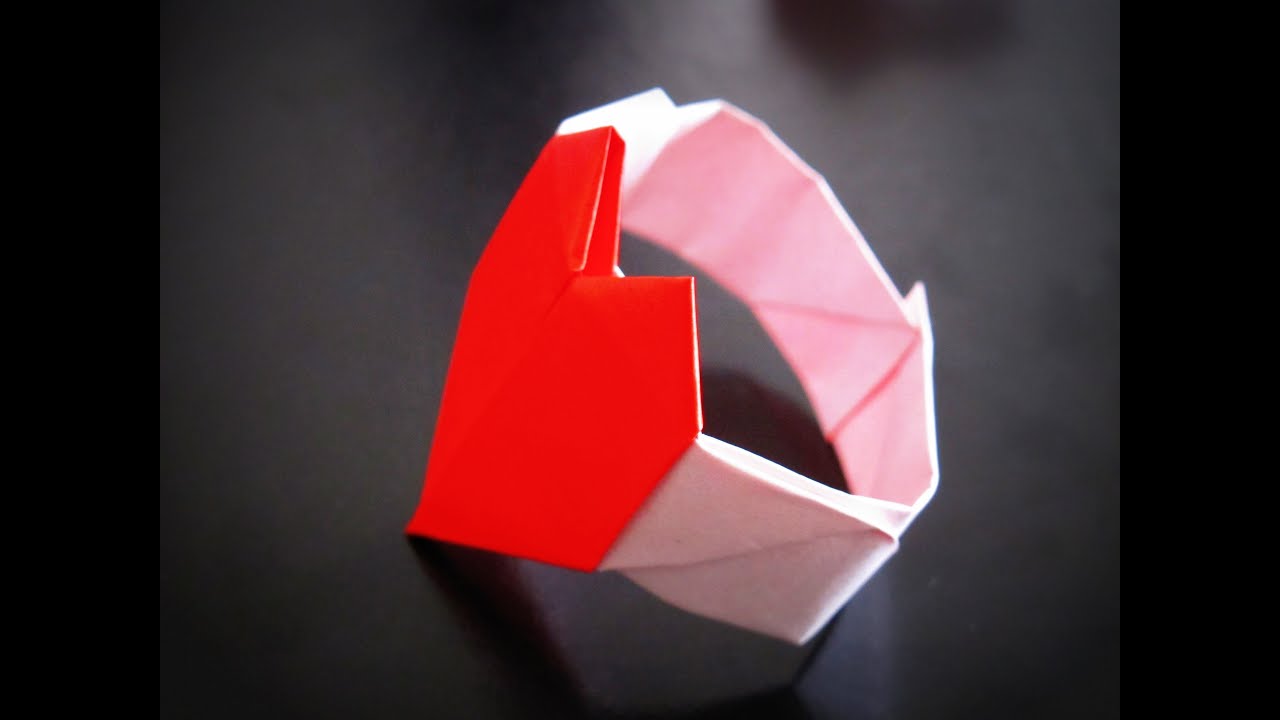 Origami - How to make a Heart-Shaped BRACELET / Bratara Origami