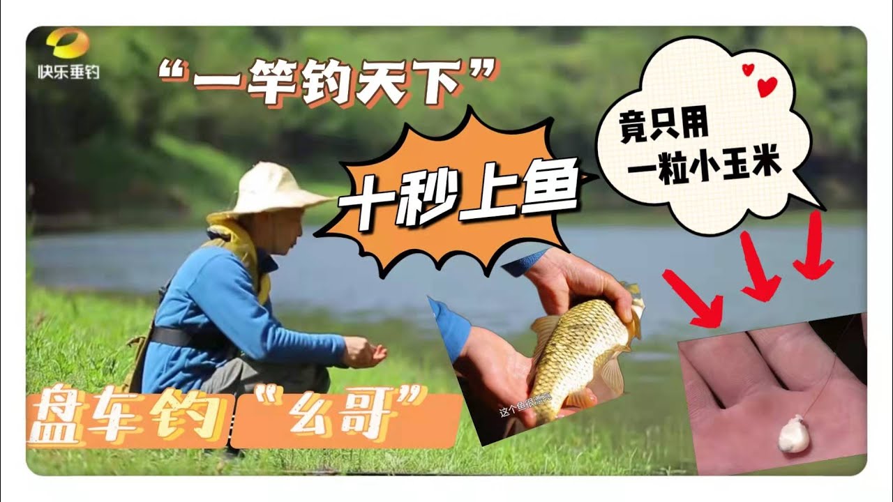 盘车钓高手“幺哥”号称十秒上鱼，仅靠嘴咬玉米的稀奇打窝方式，你敢信吗？