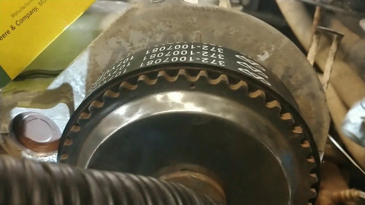 Расположение ремня ГРМ и меток ГРМ на John Deere 825i