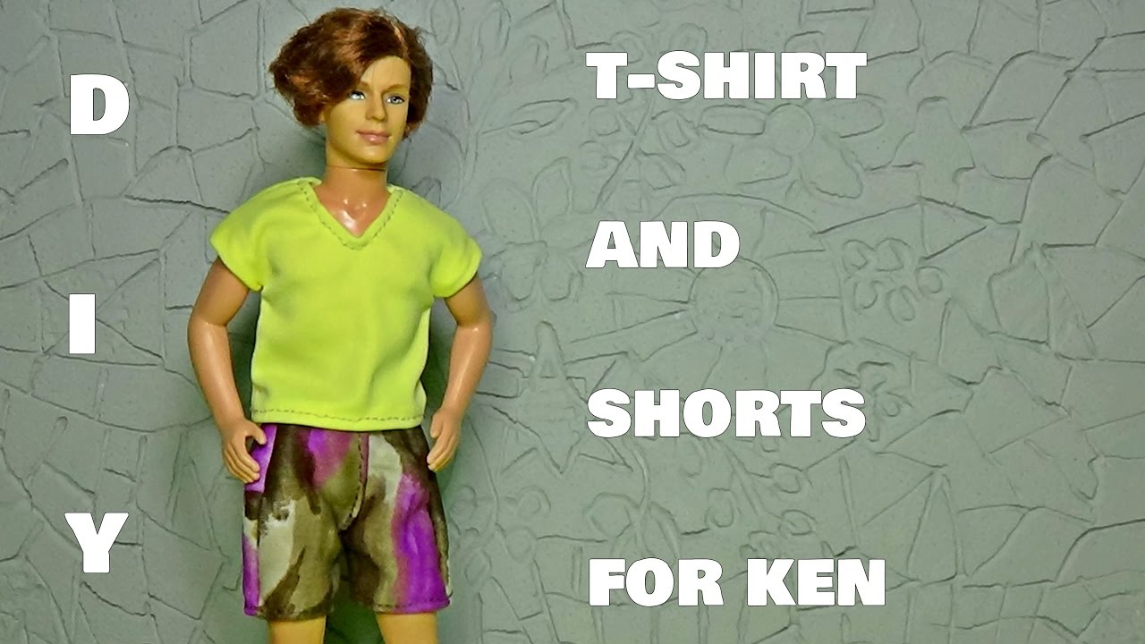 Diy clothes for Ken │DIY For Dolls - T shirt for doll