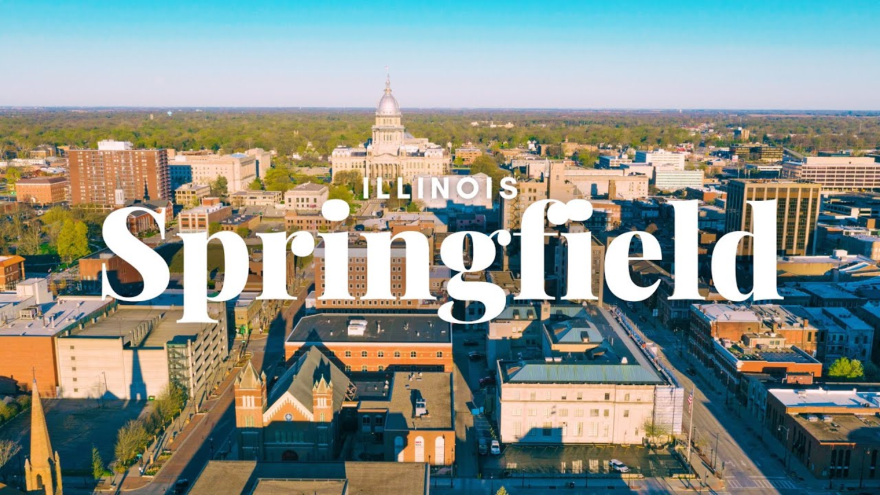 Springfield, Illinois from Above | 4K Aerial City View