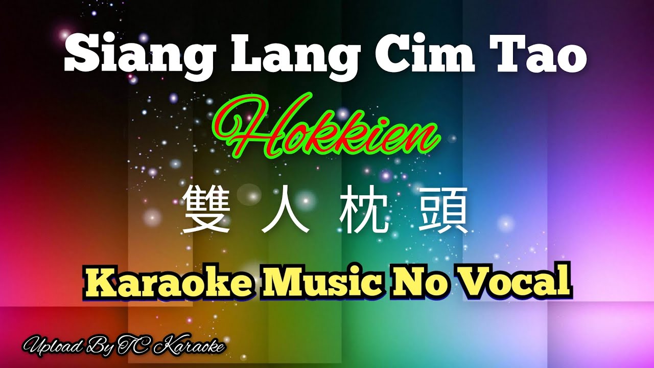 Siang Lang Cim Tao / Xin Shi You Shui Wen _Hokkien song 雙人枕頭 karaoke no vocal