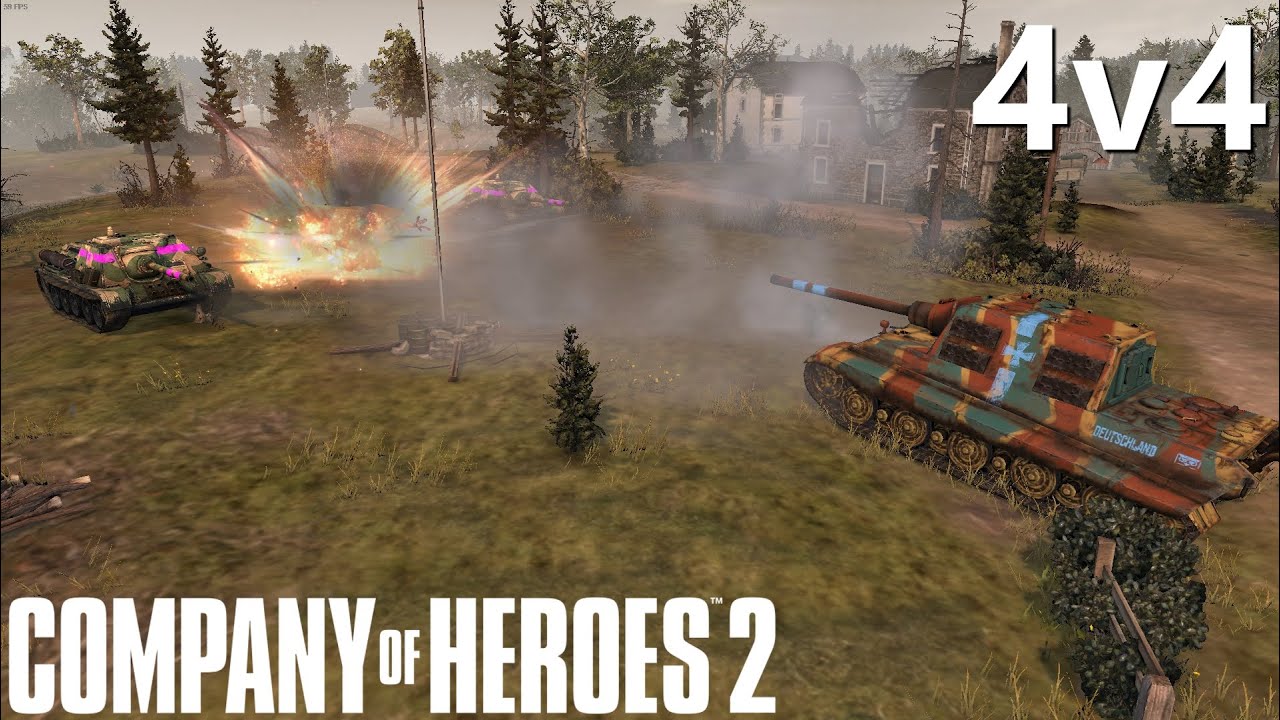 CoH2: 4v4 Epic Match! (Company of Heroes 2)